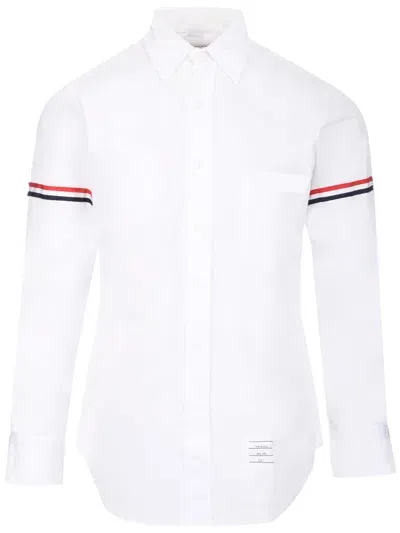 Thom Browne Armband Button Down Shirt In White