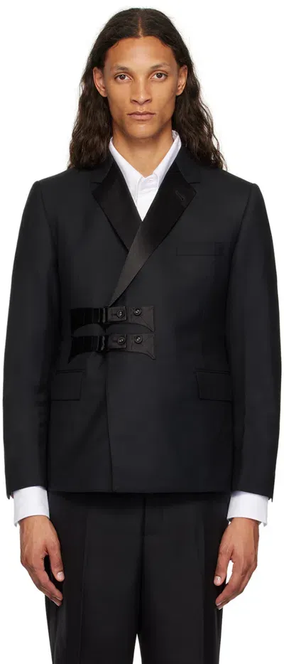 Thom Browne Black Combo Collar Classic Blazer