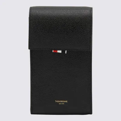 Thom Browne Black Leather Crossbody Bag