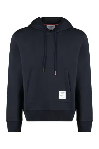 Thom Browne Blue Floral Embroidered Hoodie