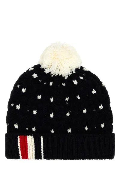 Thom Browne Cable Hat In Merino-m Nd  Male