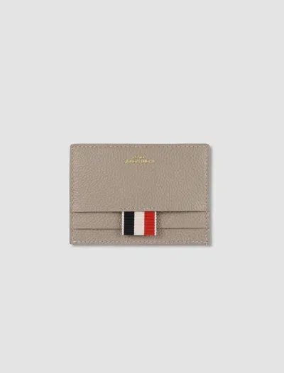 Thom Browne Card Holder With Whale Detail In Grey