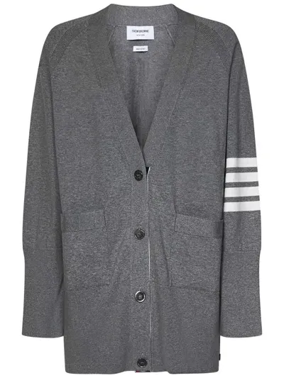 Thom Browne Cardigan In Grey