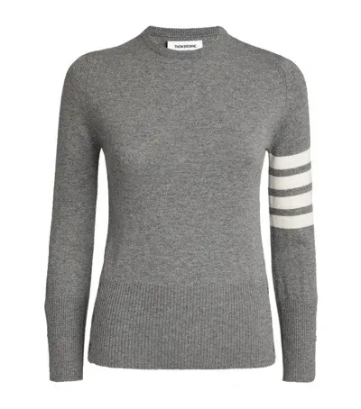 Thom Browne Cashmere 4-bar Sweater In Grey