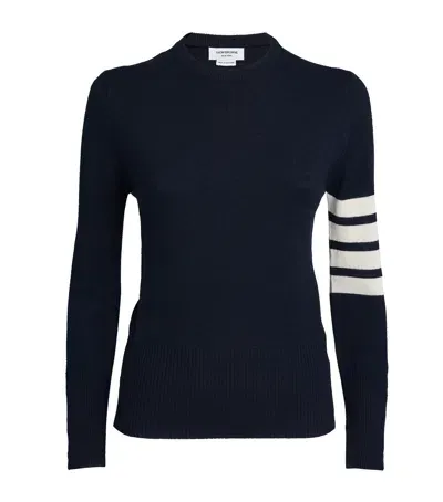 Thom Browne Cashmere 4-bar Sweater In Navy