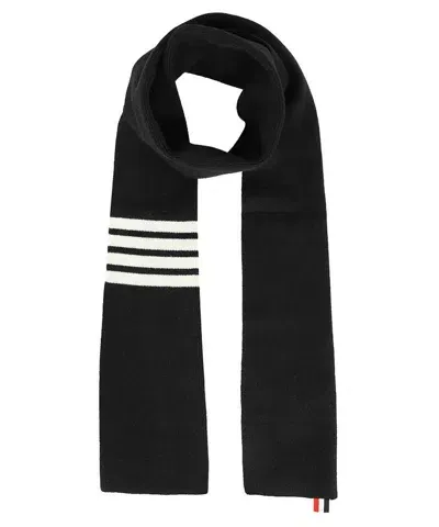 Thom Browne Cashmere Scarf In Black