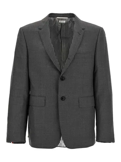 Thom Browne Classic Sport Coat Blazer In Grey