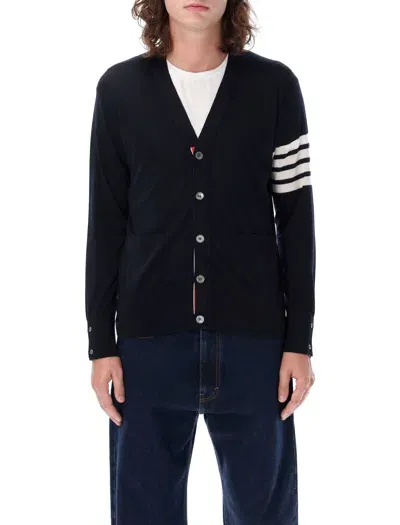 Thom Browne Classic V-neck Cardigan Sustainable In Black