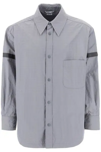 Thom Browne Nylon Ripstop Overshirt In In Grey