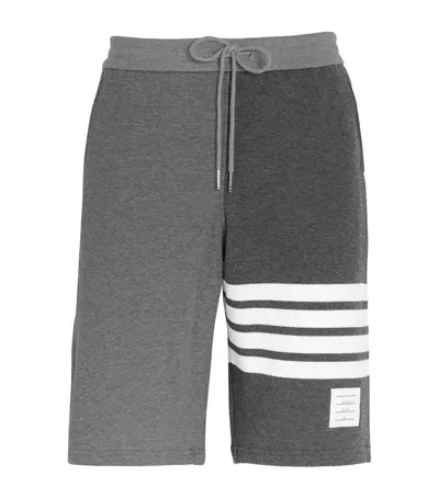 Thom Browne Colour-block 4-bar Shorts In Grey