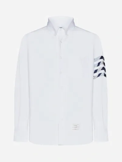 Thom Browne 4-bar Stripe Cotton Shirt In White