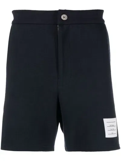 Thom Browne Cotton Chino Shorts In Blau