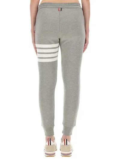 Thom Browne Cotton Fleece Pants In Grey