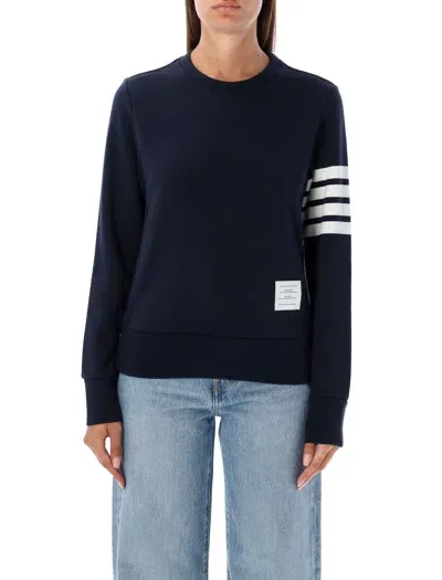 Thom Browne Crewneck Sweatshirt In Blue