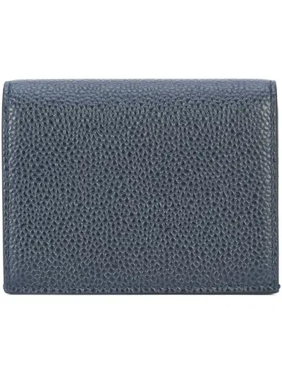 Thom Browne Double Card Holder In Blue