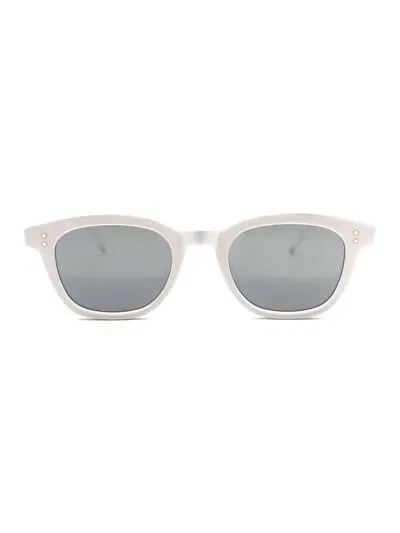 Thom Browne Eyewear Rectangle Frame Sunglasses In White