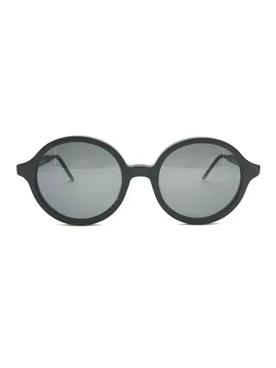 Thom Browne Eyewear Round Frame Sunglasses In Black