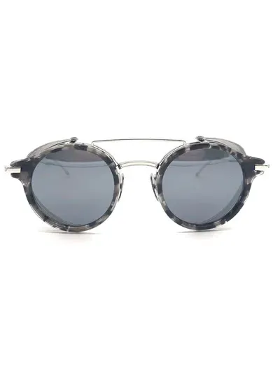 Thom Browne Eyewear Round Frame Sunglasses In Grey