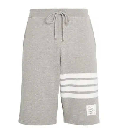 Thom Browne Four-stripe Shorts In Grey