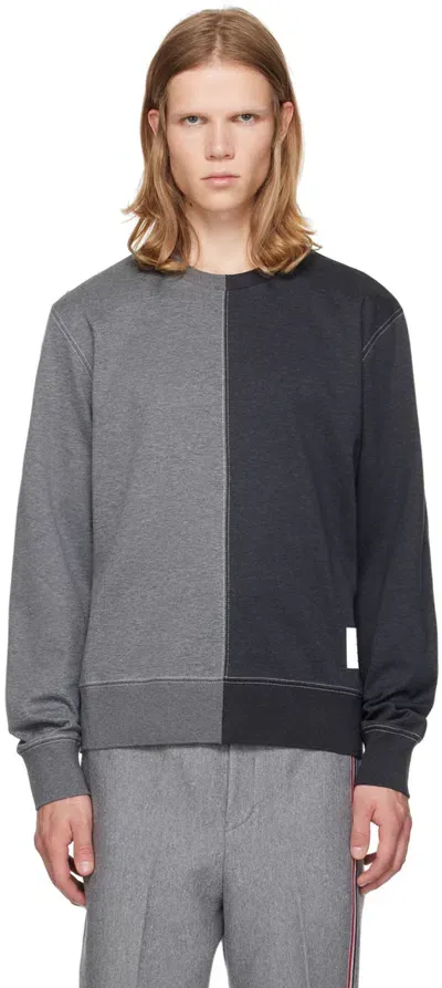 Thom Browne Gray Funmix Sweatshirt In 997 Fun Mix