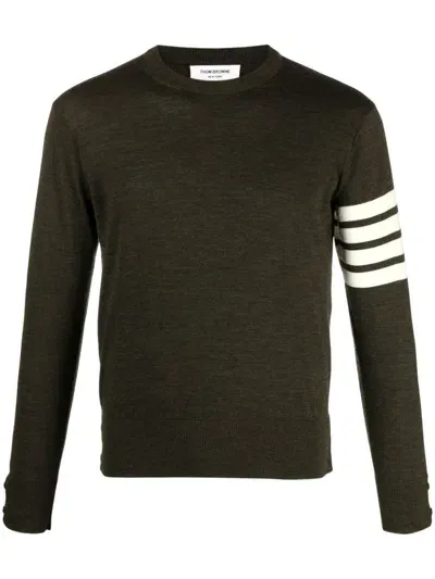 Thom Browne 4-bar Wool Jumper In Green