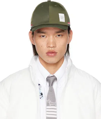 Thom Browne Green Classic Twill 6-panel Cap In 320 Dk Green