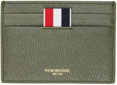 Thom Browne Card Holder In 320 Dk Green