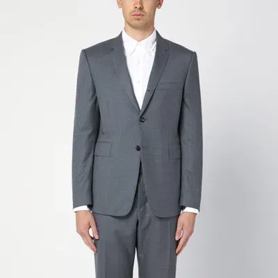 Thom Browne Grey Single-breasted Jacket In Wool