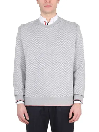 Thom Browne Herringbone Jersey In Grey