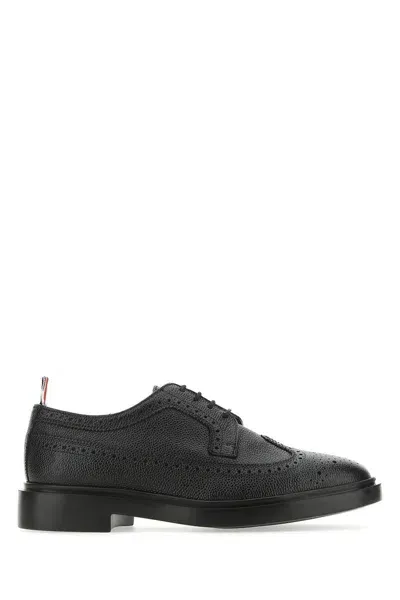 Thom Browne Classic Longwing Lace Up Shoes Black In 001