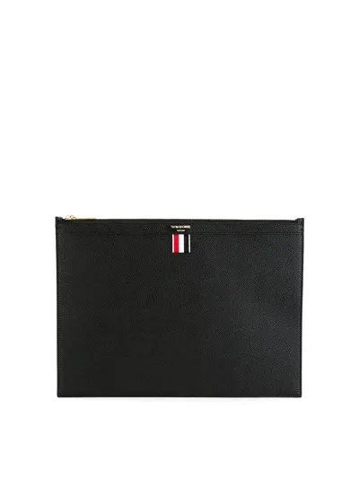 Thom Browne Leather Medium Document Holder In Negro