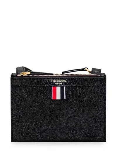 Thom Browne Black Leather Mini Document Holder