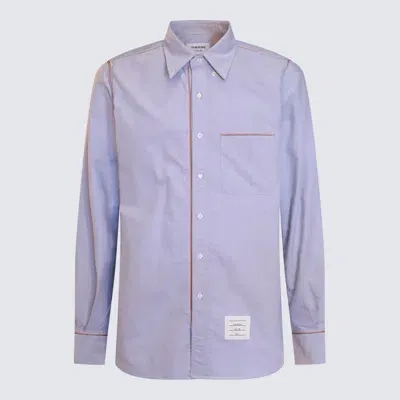 Thom Browne Light Blue Cotton Shirt In Lightblue