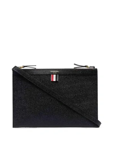 Thom Browne Logo-print Crossbody Bag In Black