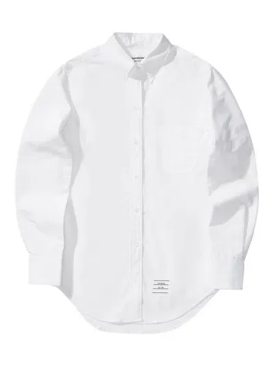 Thom Browne Long-sleeve Button-fastening Shirt In White