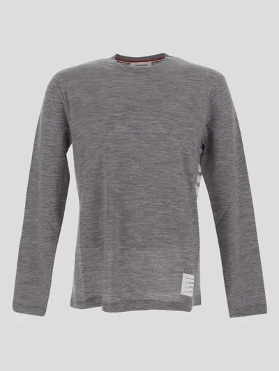 Thom Browne Long Sleeves T-shirt In Grey