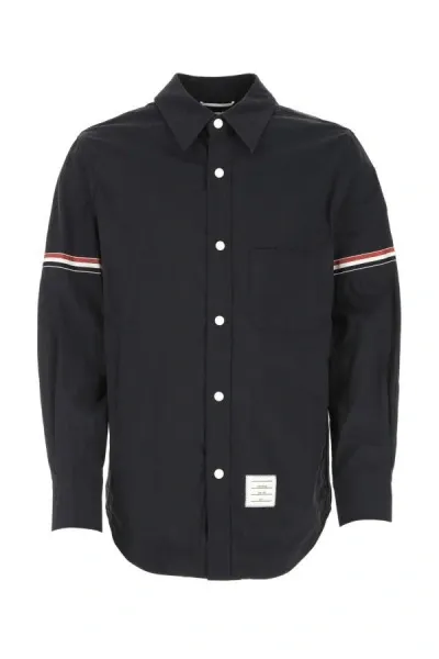 Thom Browne Midnight Blue Nylon Shirt  Nd  Uomo 2