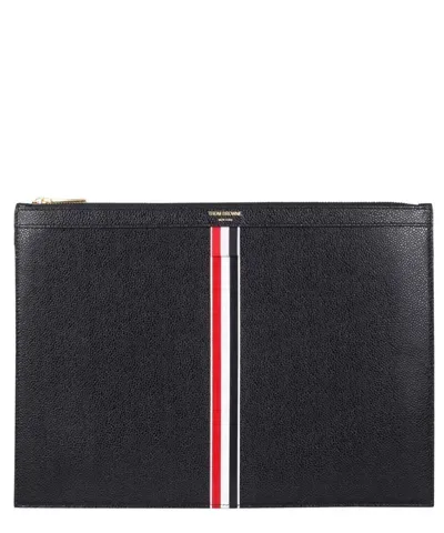 Thom Browne Medium Pouch In Black