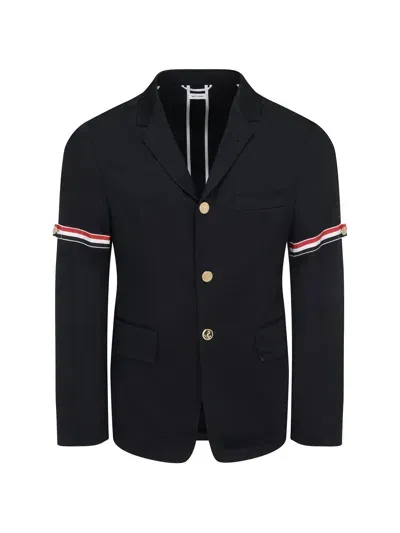 Thom Browne Rwb Stripe Blazer In Blue