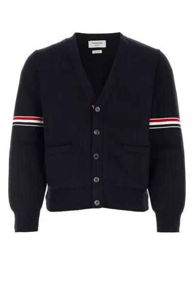 Thom Browne Midnight Blue Cotton Milano Stitch Cardigan