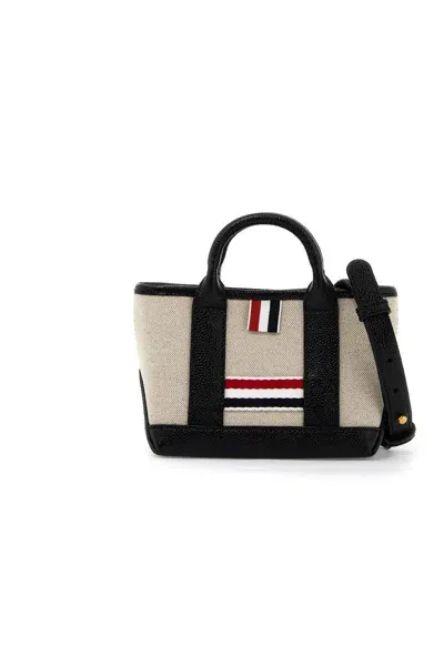 Thom Browne Mini Tool Tote Bag In Beige