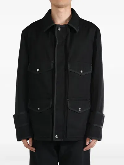 Thom Browne Multi-pockets Jacket In 001 Black