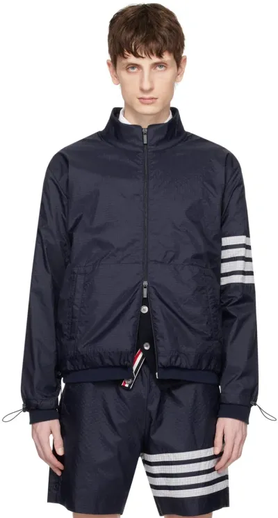 Thom Browne Navy 4-bar Jacket In 415 Navy