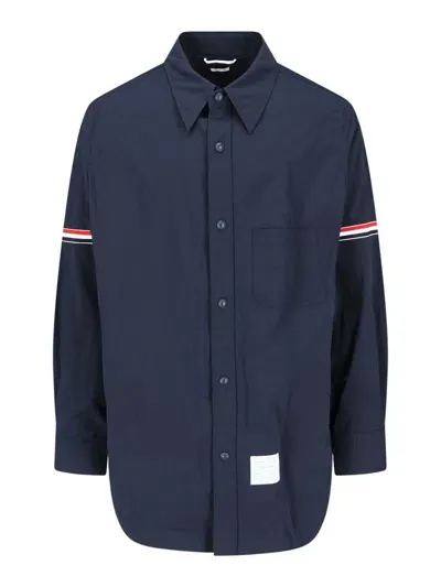 Thom Browne - Nylon Buttons Jacket In Blue