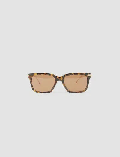 Thom Browne Rectangular Sunglasses In Brown