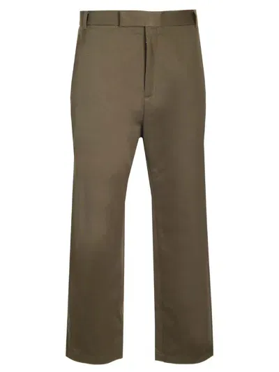 Thom Browne Relaxed Pleated Trousers In Green