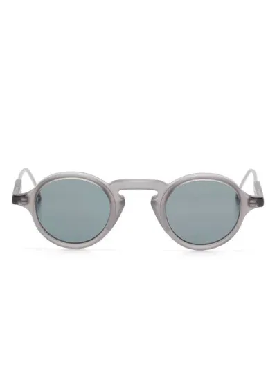 Thom Browne Round-frame Sunglasses In Black