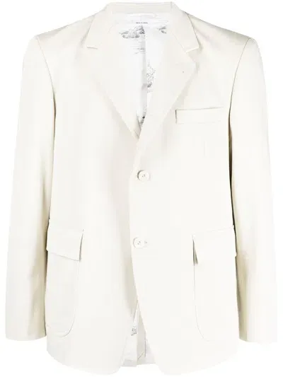 Thom Browne Rwb-stripe Tailored Blazer In Neutrals