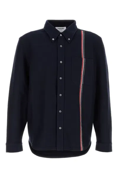 Thom Browne Shirt Jacket In Doub-1 Nd  Male In Navy