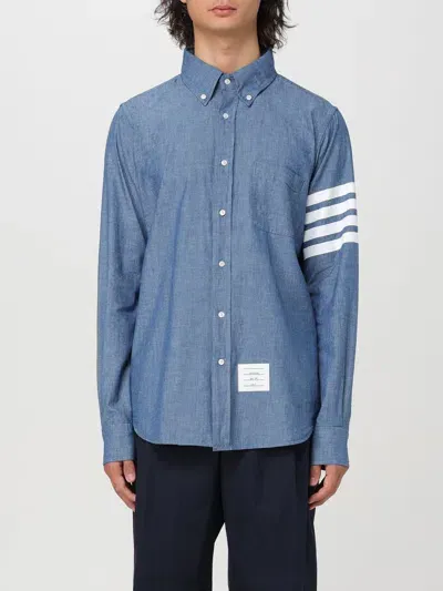 Thom Browne Shirt  Men Color Denim In 牛仔布